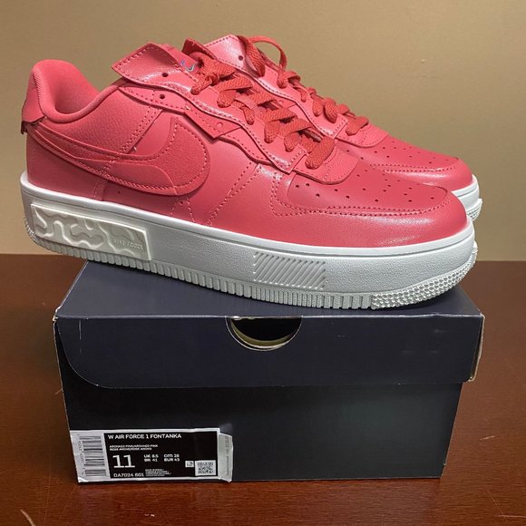 Nike Womens Pink Air Force Fontanka DA7024-601 Lace Up Sneaker